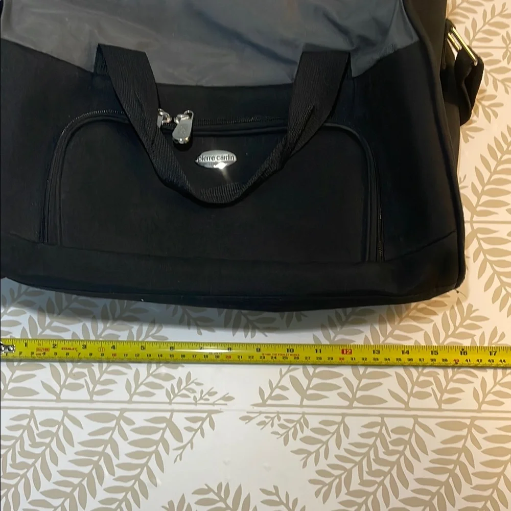 Pierre Cardin Black and Gray Duffel Bag Sporty and Durable